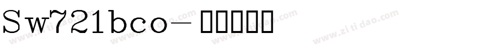 Sw721bco字体转换