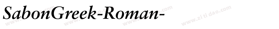 SabonGreek-Roman字体转换