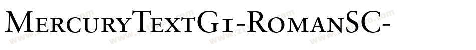 MercuryTextG1-RomanSC字体转换