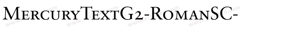 MercuryTextG2-RomanSC字体转换