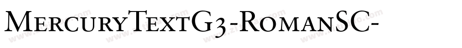 MercuryTextG3-RomanSC字体转换