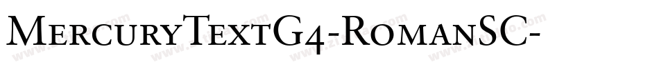 MercuryTextG4-RomanSC字体转换