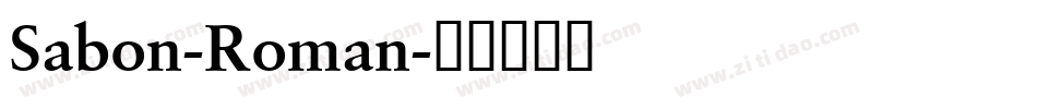 Sabon-Roman字体转换
