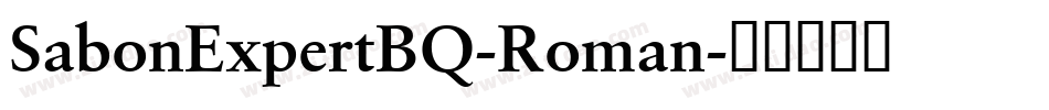 SabonExpertBQ-Roman字体转换