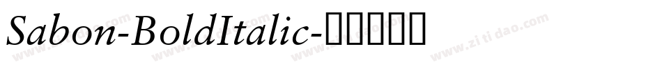 Sabon-BoldItalic字体转换
