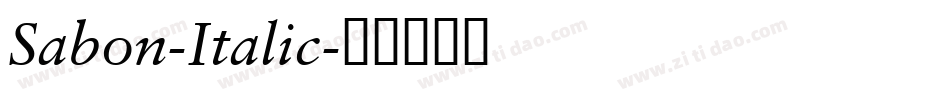 Sabon-Italic字体转换