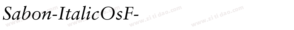 Sabon-ItalicOsF字体转换
