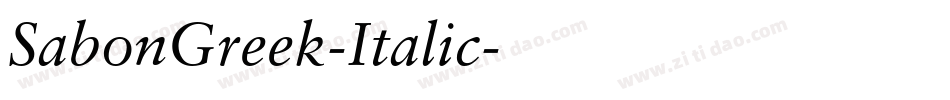SabonGreek-Italic字体转换