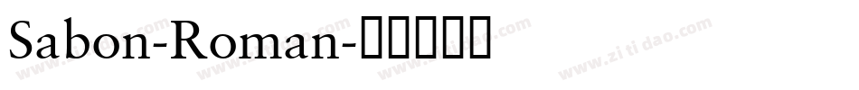 Sabon-Roman字体转换