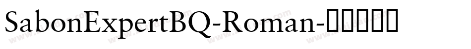 SabonExpertBQ-Roman字体转换