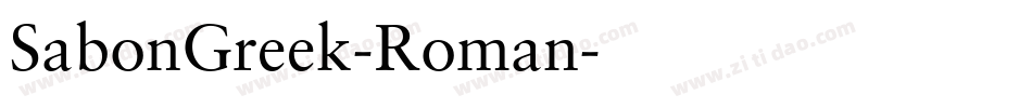 SabonGreek-Roman字体转换
