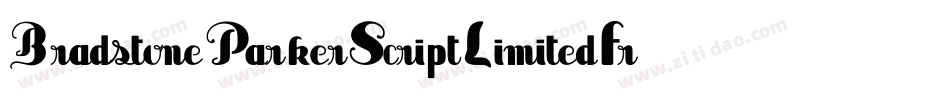 BradstoneParkerScriptLimitedFreeVersion-EEY4字体转换