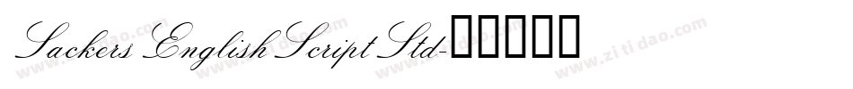 SackersEnglishScriptStd字体转换