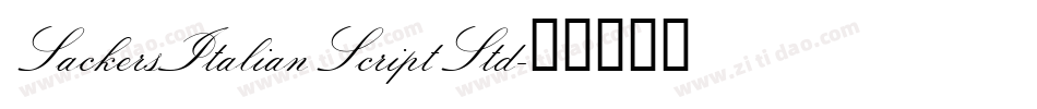SackersItalianScriptStd字体转换