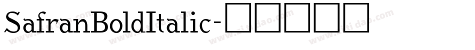 SafranBoldItalic字体转换