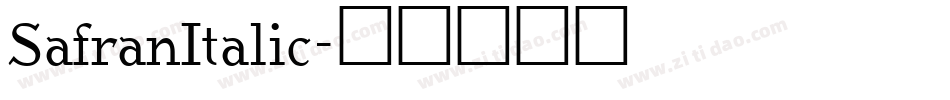 SafranItalic字体转换