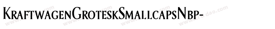 KraftwagenGroteskSmallcapsNbp-2rn8字体转换