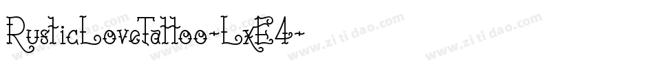 RusticLoveTattoo-LxE4字体转换