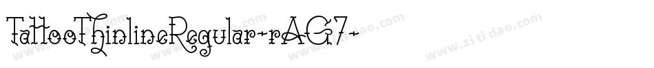 TattooThinlineRegular-rAG7字体转换