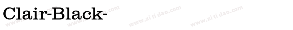 Clair-Black字体转换