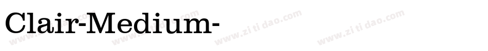 Clair-Medium字体转换