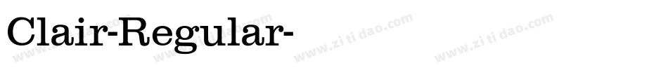 Clair-Regular字体转换