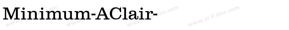 Minimum-AClair字体转换