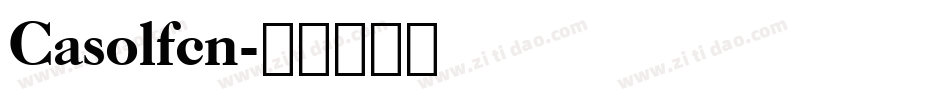 Casolfcn字体转换