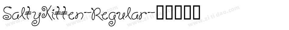 SaltyKitten-Regular字体转换