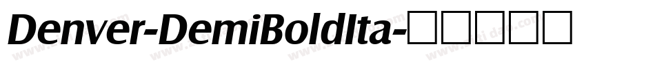 Denver-DemiBoldIta字体转换