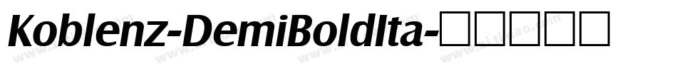 Koblenz-DemiBoldIta字体转换