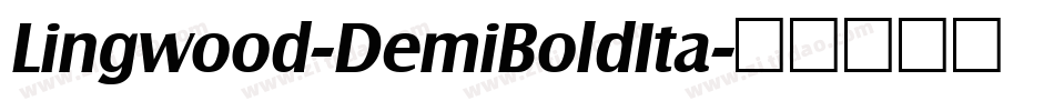 Lingwood-DemiBoldIta字体转换