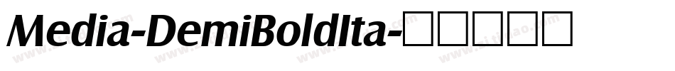 Media-DemiBoldIta字体转换