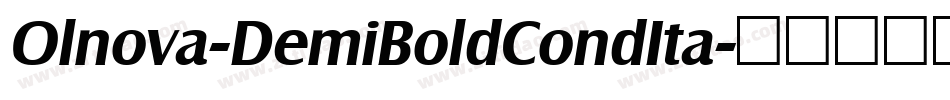 Olnova-DemiBoldCondIta字体转换