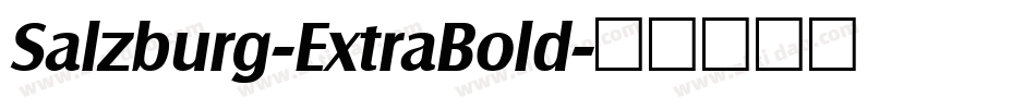 Salzburg-ExtraBold字体转换