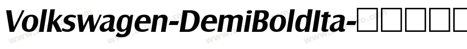 Volkswagen-DemiBoldIta字体转换