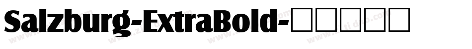 Salzburg-ExtraBold字体转换