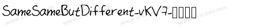 SameSameButDifferent-vKV7字体转换