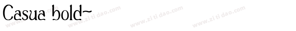 Casua_bold字体转换
