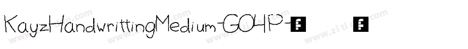 KayzHandwrittingMedium-GO4P字体转换