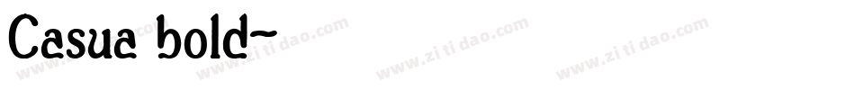 Casua_bold字体转换