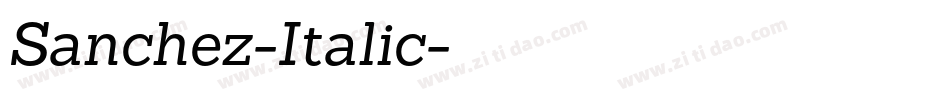 Sanchez-Italic字体转换