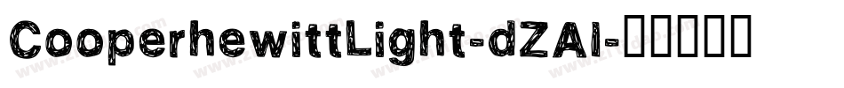 CooperhewittLight-dZAl字体转换