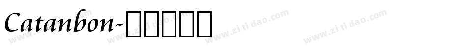 Catanbon字体转换