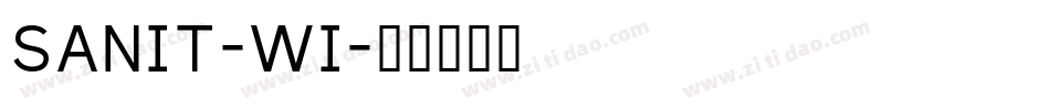 SANIT-WI字体转换