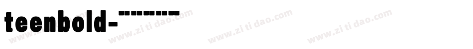 teenbold字体转换
