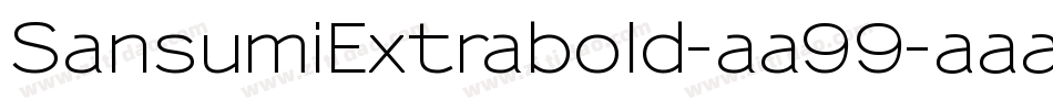 SansumiExtrabold-aa99字体转换