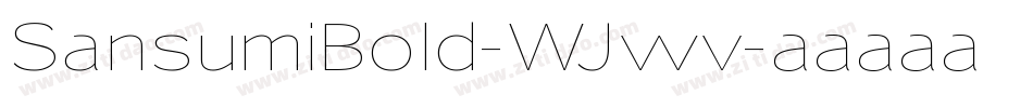 SansumiBold-WJwv字体转换