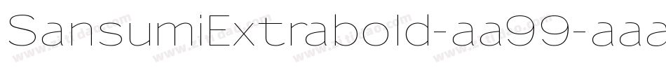 SansumiExtrabold-aa99字体转换