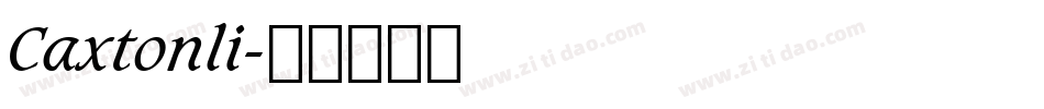 Caxtonli字体转换